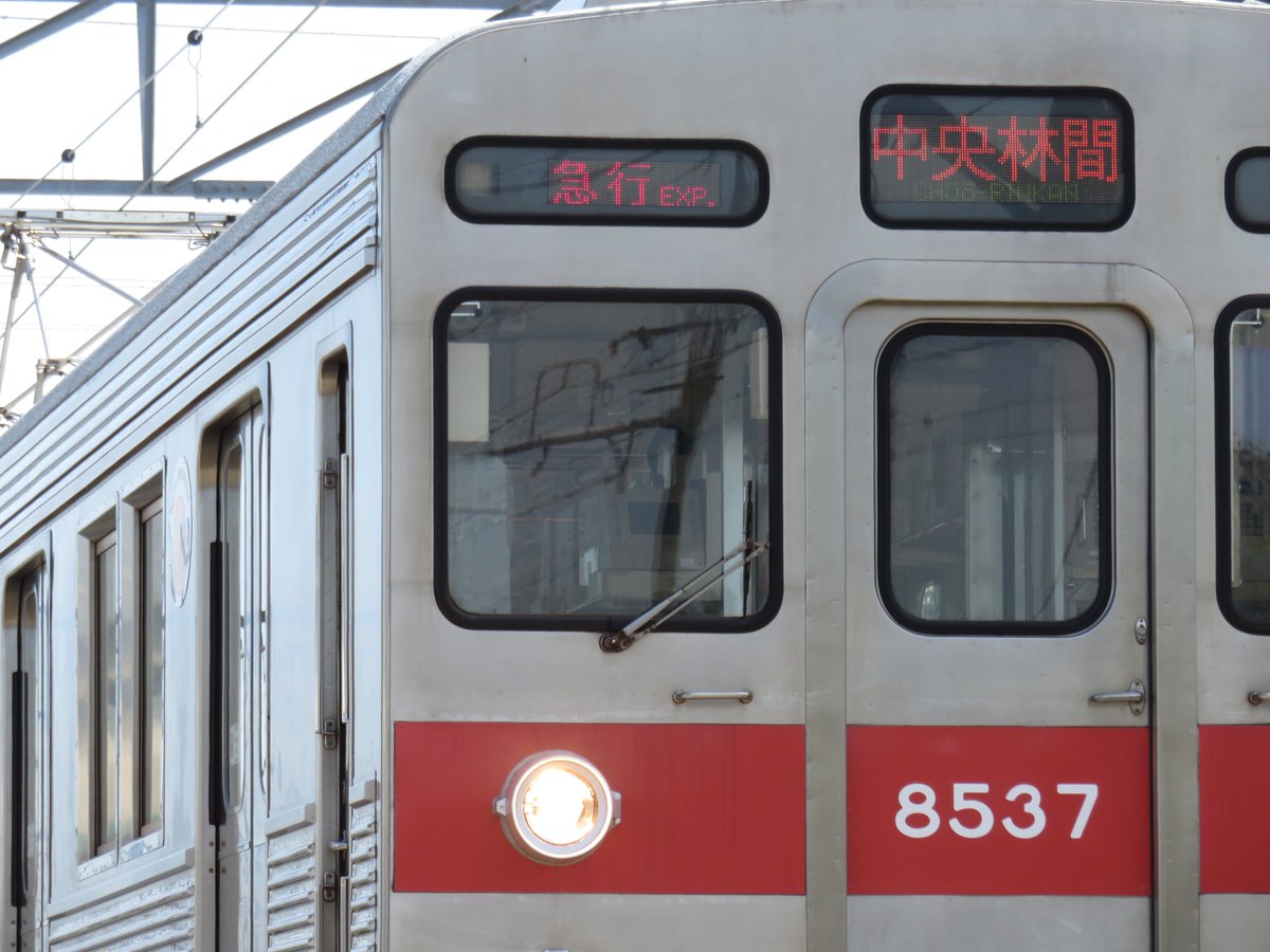 TM199309's tweet photo. 数えきれないほど見た急行中央林間行きの8500ってこんなにかっこよかったのかと、何回もシャッターを切りました。 https://t.co/a5iOgz6sZ7