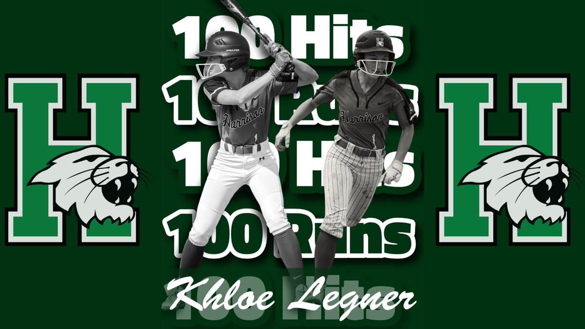 WildcatsOfHHS's tweet photo. Congrats to Senior Harrison Softball player, Khloe Legner!  Welcome to the club!  #THINKBIG #️⃣1️⃣0️⃣0️⃣ / #️⃣1️⃣0️⃣0️⃣ @HarrisonSoftbal @HarrisonWildcat @SWOSportsDaily https://t.co/BibVloEUhM