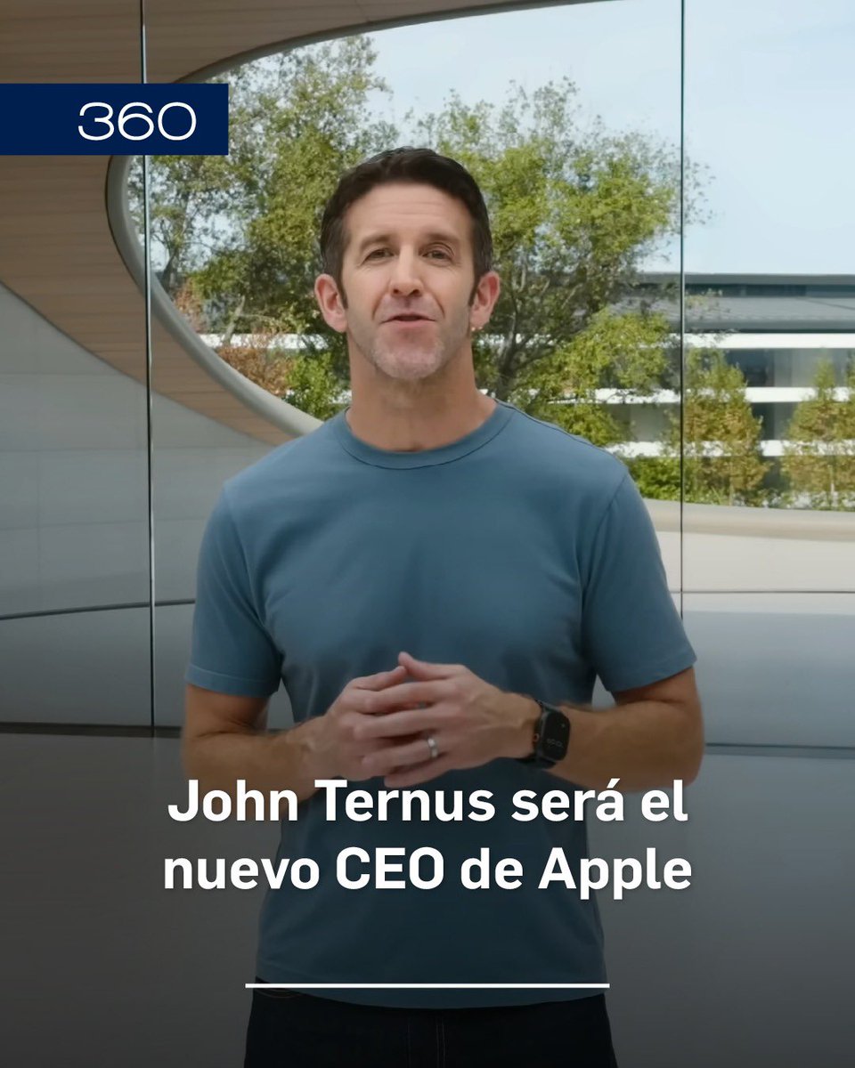 360RadioCo's tweet photo. #Tecnología | Apple confirmó un relevo histórico en su cúpula: Tim Cook dejará el cargo de CEO después de casi 15 años al frente de la compañía, marcando el cierre de una de las etapas más exitosas en la historia de la empresa. El cambio se hará efectivo el 1 de septiembre de 2026, como parte de un plan de sucesión que ya venía preparándose internamente.  

En su lugar asumirá John Ternus, actual jefe de ingeniería de hardware y uno de los ejecutivos clave detrás de productos como el iPhone, iPad y Mac. Con más de dos décadas dentro de Apple, Ternus representa una apuesta por un liderazgo más centrado en el desarrollo de producto, en un momento donde la compañía enfrenta nuevos retos tecnológicos, especialmente en inteligencia artificial.  

Cook no se desvinculará por completo: pasará a ocupar el rol de presidente ejecutivo, manteniendo influencia en la estrategia global y las relaciones institucionales. Su legado incluye la expansión global de Apple, el impulso de nuevos productos y servicios, y un crecimiento que llevó a la compañía a convertirse en una de las más valiosas del mundo.