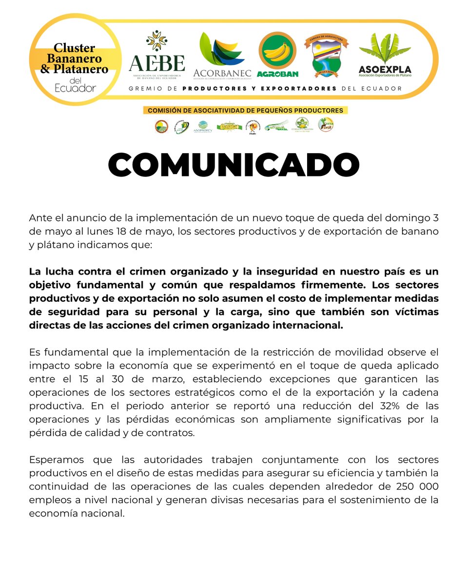 Clúster Bananero del Ecuador tweet media