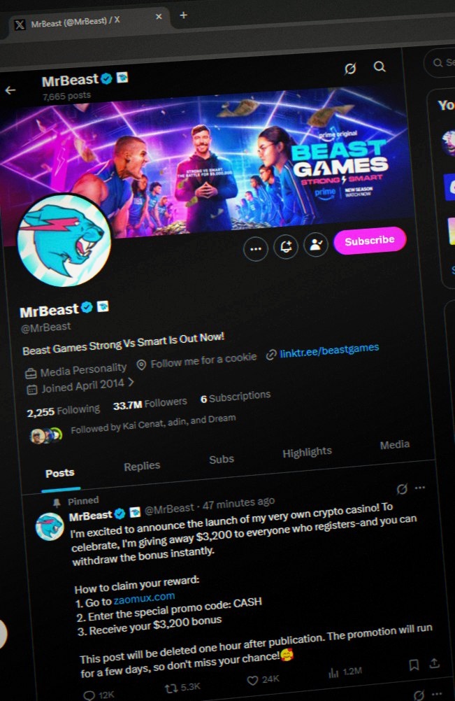 Mingulo007's tweet photo. @MrBeast mrbeast you bitch you hacked my discord wait until i see you say sorry this photo you can see was send to all my friend be aware of your surroundings https://t.co/L2iYgJxaKM