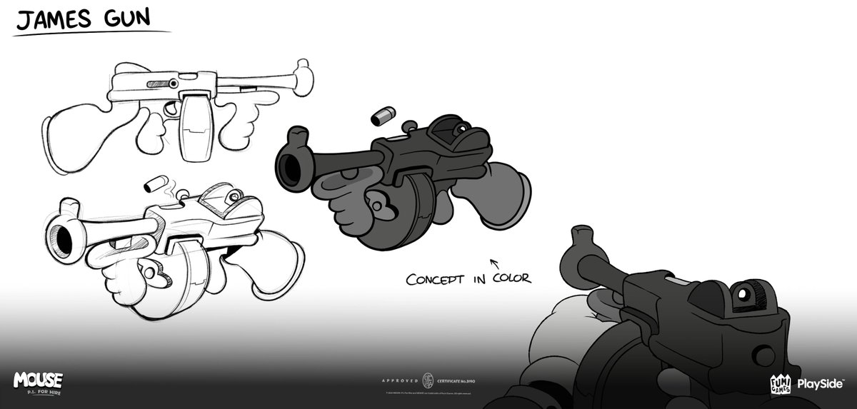 MabramsToons's tweet image. Finally sharing my concept art for MOUSE: P. I. for Hire
Here are some of the weapons I designed:)
#art #concept