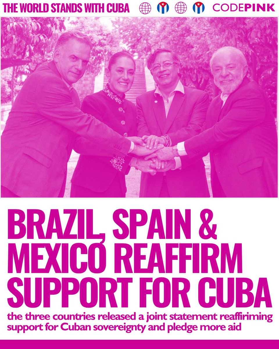 🇨🇺 Brazil, Spain, and Mexico have released a joint statement in support ...