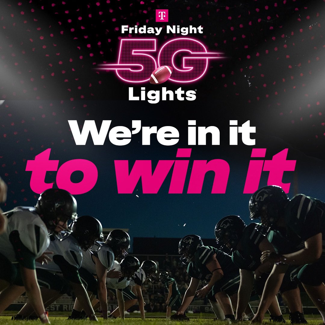 FayetteWareFB's tweet photo. We entered the @TMobile Friday Night 5G Lights contest! They’re celebrating small-town high school football, giving upgrades to schools and awarding a $1 million game-changing grand prize. It could be us! Learn more at https://t.co/tgGaQUq4Gu…. #Entry #FN5GL https://t.co/HtCh0pLb72