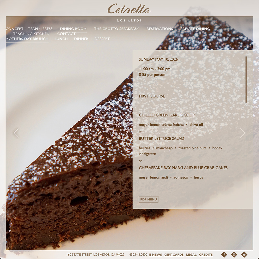 CetrellaLosAlt's tweet image. Mothers Day Brunch and Dinner
Sunday, May 10, 2026

PRIX-FIXE BRUNCH
11:00 am - 3:00 pm

DINNER
5:00 - 8:30 pm

BRUNCH MENU
cetrella.com/cetrella-los-a…

BOOK 
sevenrooms.com/reservations/c…

#mothersday2026 #siliconvalley #losaltos #restaurants #restaurantsnearme #finedining #sundaybrunch
