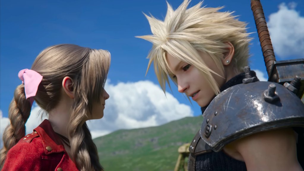 Ashley30998065's tweet image. His smile and confused state was very creepy. It's like his promise to protecting #Tifa always means so much to #Cloud that his poisoned Mako mind created a lie where #Aerith (actually #Jenova) is "alive" and acting somewhat normal. The final shot of crazy Cloud was scary 😱😱😱