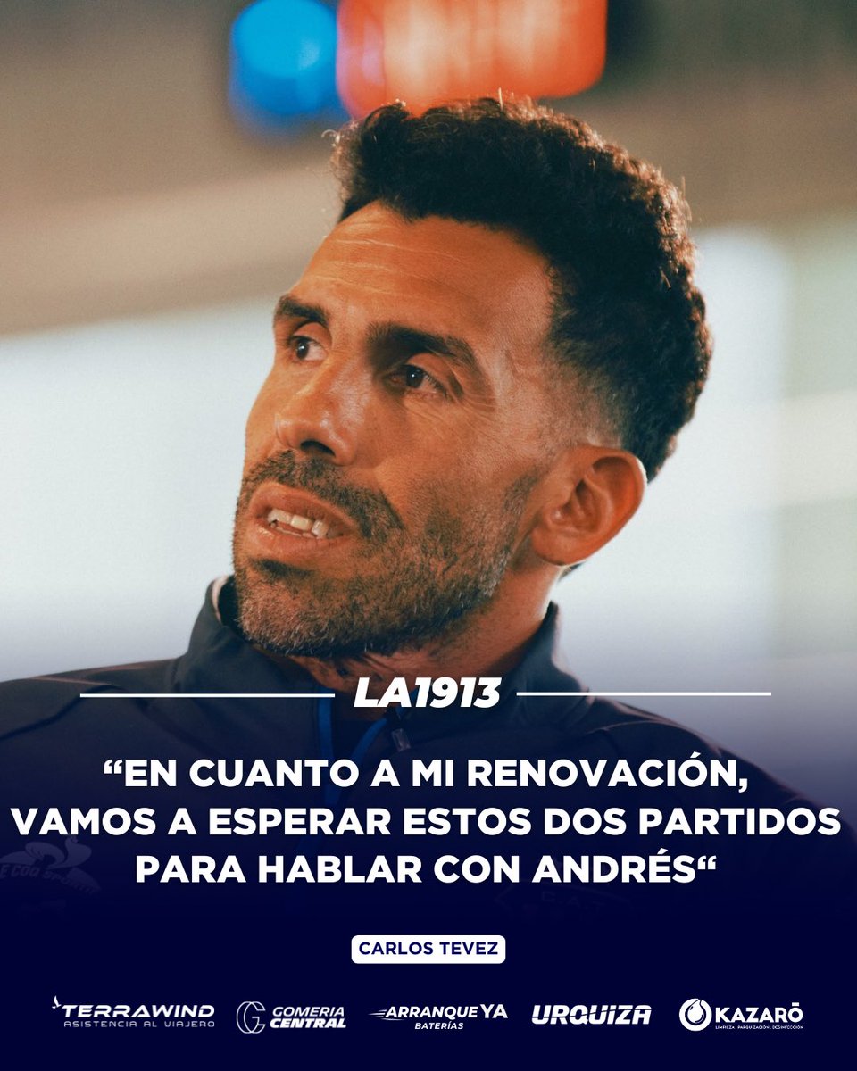 🗣️“En cuanto a mi renovación, vamos a esperar estos dos partidos para hablar con Andrés (Fassi), o esta semana hablaremos para la continuidad, y ver cómo seguimos” 

🎙️ La respuesta de Carlos Tevez tras ser consultado por su continuidad en #Talleres.

 ¿Para vos, debe continuar?