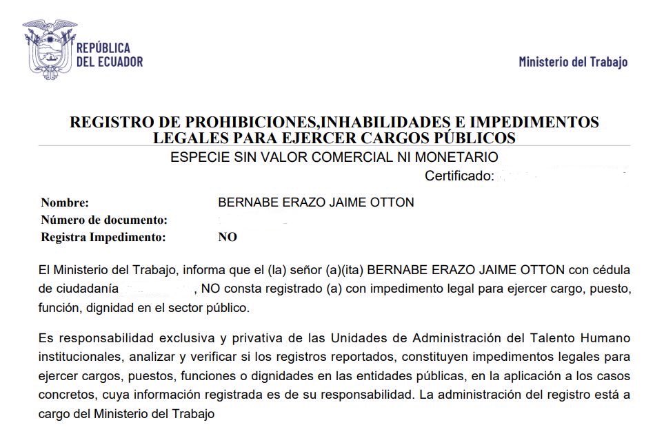 En tiempo récord, el ministro de Salud ya no registra impedimento para ejercer cargos públicos.
¿Y la deuda?