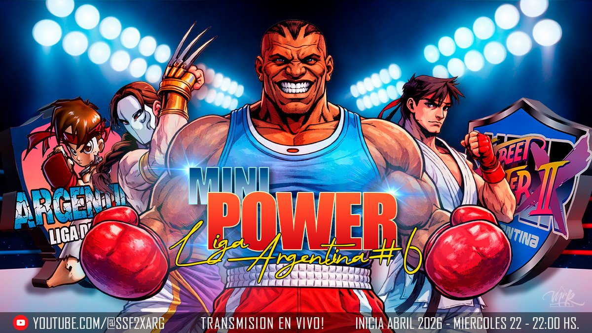 ssf2xArg's tweet photo. MINI POWER LIGA #6

Esta semana inicia una edición más de la Liga Argentina de Super Turbo! Los esperamos en las transmisiones! 

Todos los miércoles y viernes de 22:00 a 00:00 hs. https://t.co/aeJHWJa1yV