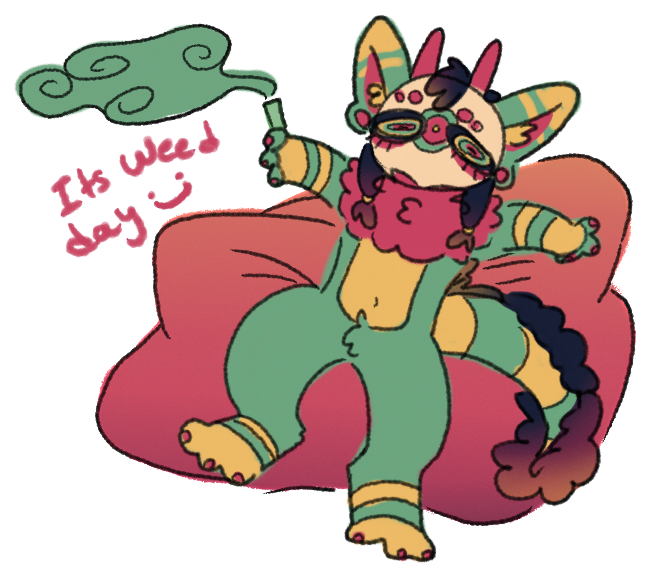 JackelDope's tweet image. Happy 420 yall :)

i know IM enjoying today :P
#furryartist #weedday #happy420