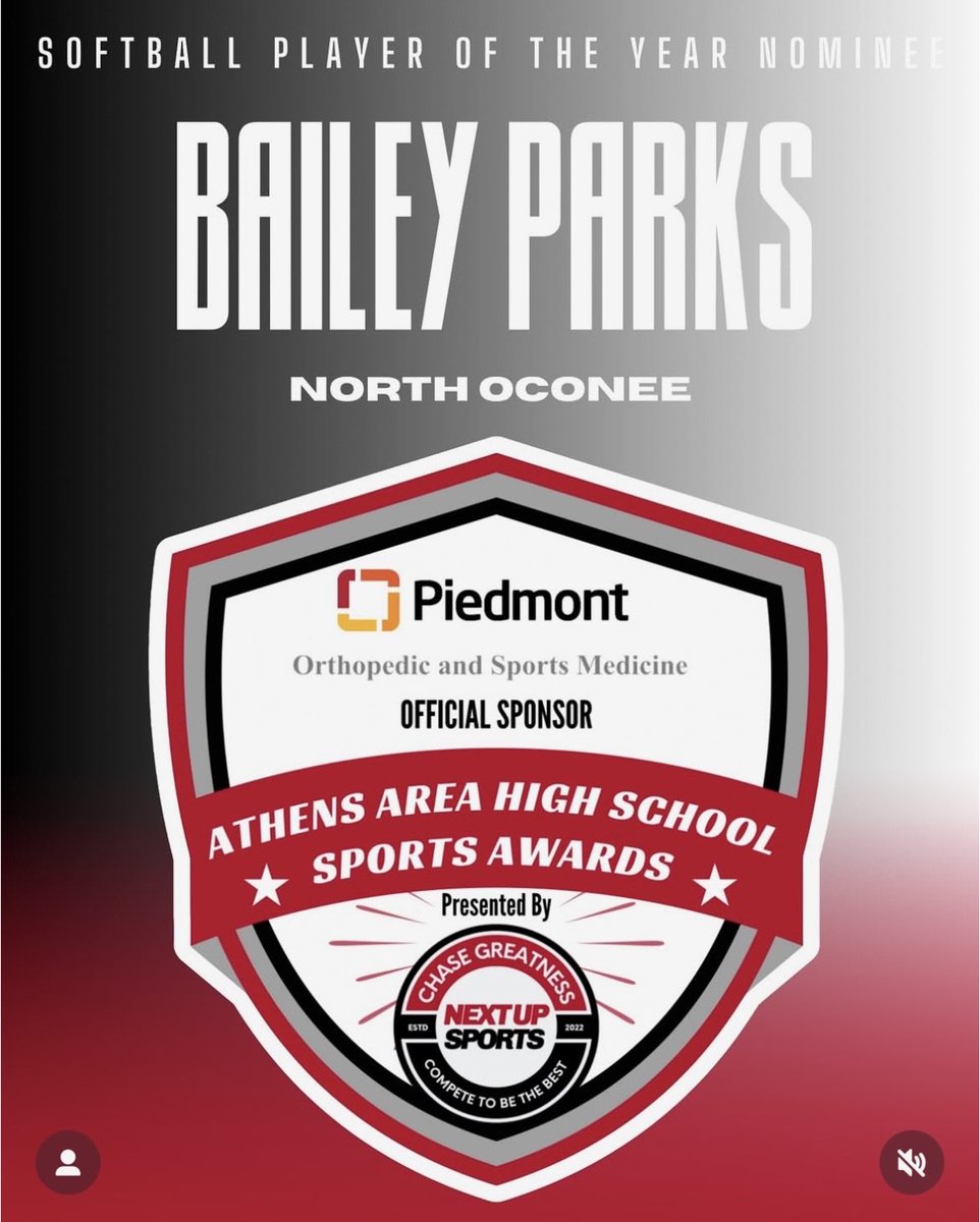 BaileyP1010's tweet photo. Honored to be nominated for "Player of the Year" in Softball for The Piedmont Orthopedic &amp; Sports Medicine - Athens Area Sports Awards. @NOHSfastpitch @ECBholcombe @NextUpSportsGA @gobigrecruiting @LineDsoftball @Topsiswear @CoastRecruitsSB @GSAthletics_SB https://t.co/sQzLeeDzwp