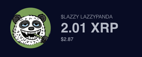 LAZZYXRP's tweet photo. 1 LAZY = 2 XRP https://t.co/yP5aTcZERK
