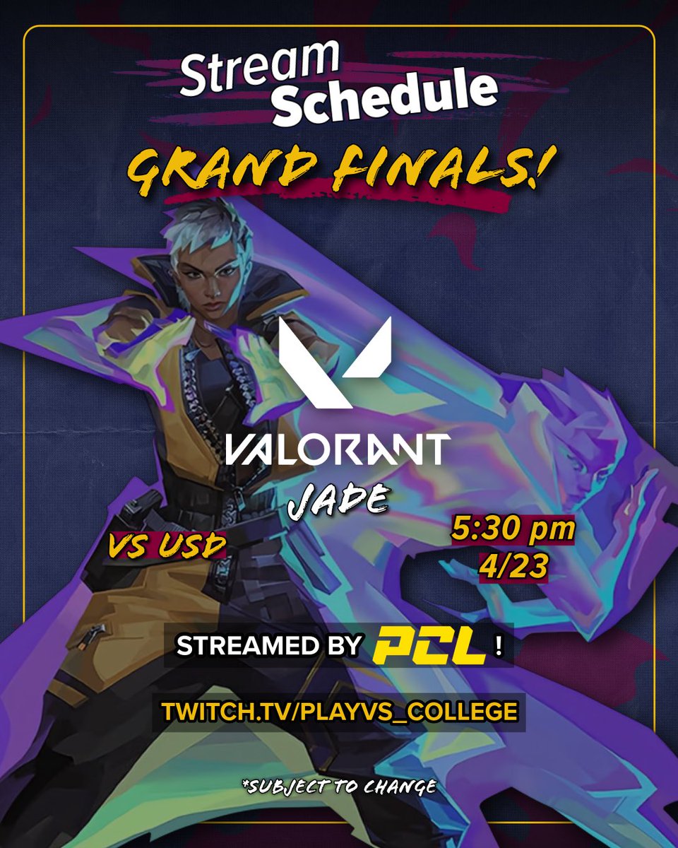 EsportsCSUDH's tweet image. Our teams have made it to GRAND FINALS! 🎉🔥🔥 We will be streaming 2 on our Twitch, and 1 will be shown on the @playvs official Twitch! 🤩
#esports #csudh #csudhesports