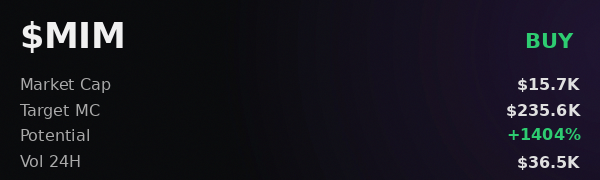 Estebanvillafu8's tweet image. $MIM scan on @iScanLive: buy signal, expects $235.6K no issues  

 #Solana #Memecoin #Crypto #Degen #PumpFun #AlphaCalls #SolanaMemeCoin