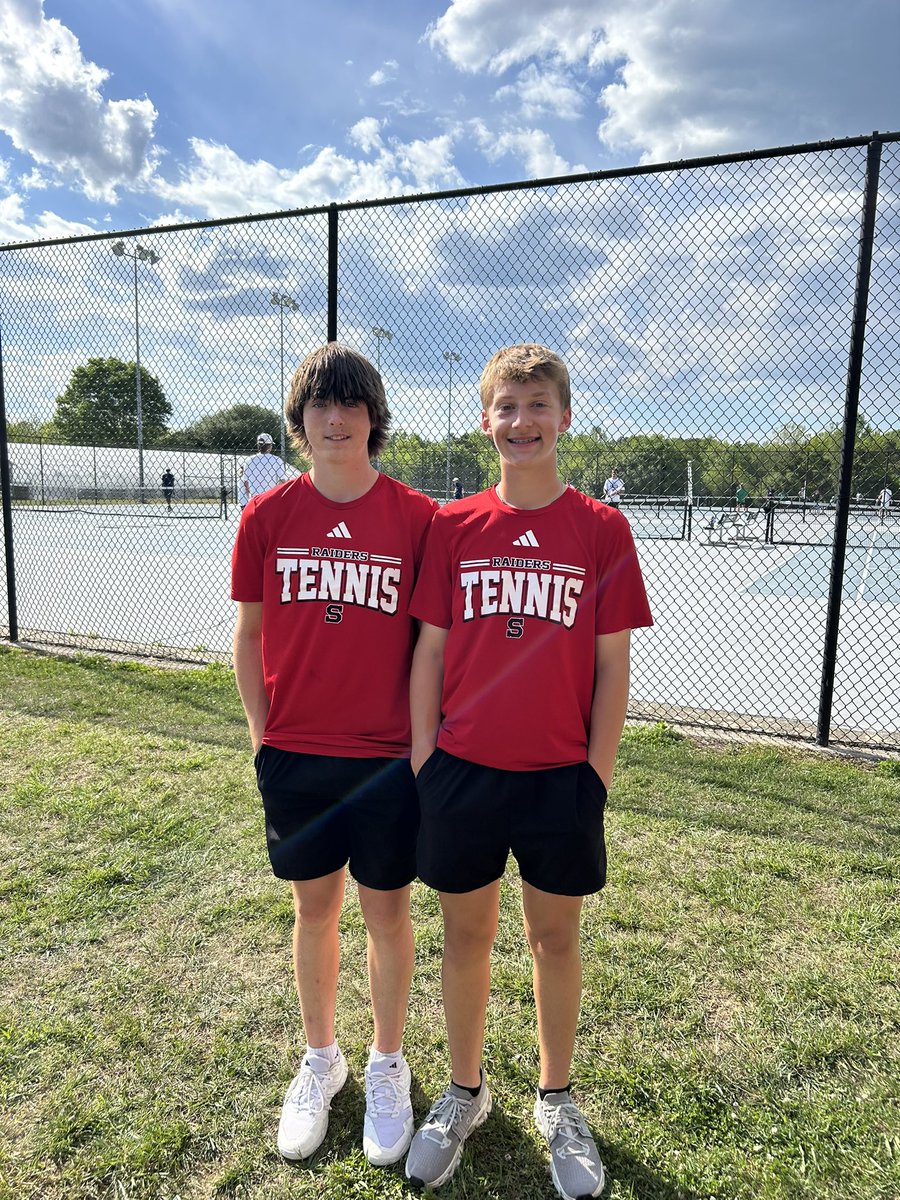 SRowanAthletics's tweet photo. South Rowan Tennis Players Coen Overby and Brecken Sutton won their pre-regional match today, qualifying for regionals as a doubles team!! https://t.co/vTxaGD9DcM