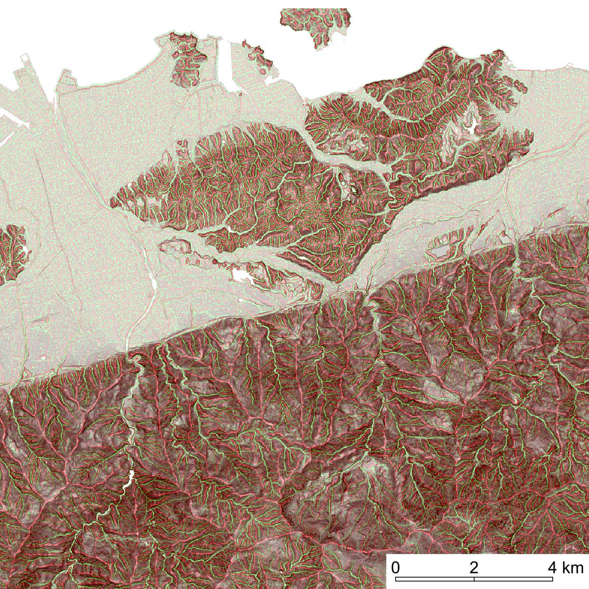 ckc_pr's tweet image. 4/19(日)は #地図の日 🗺️ということで， 弊社が開発した #CIマップ のご紹介！
CIマップは収束度（Convergence Index）を使って傾斜方向の変化を可視化する微地形表現図です💡
画像の場所はどこでしょう？ぜひ当ててみてください！
答えはこのライブラリの中にあります👀ckccorp.matrix.jp/temp/cimap/CIM…
#GIS