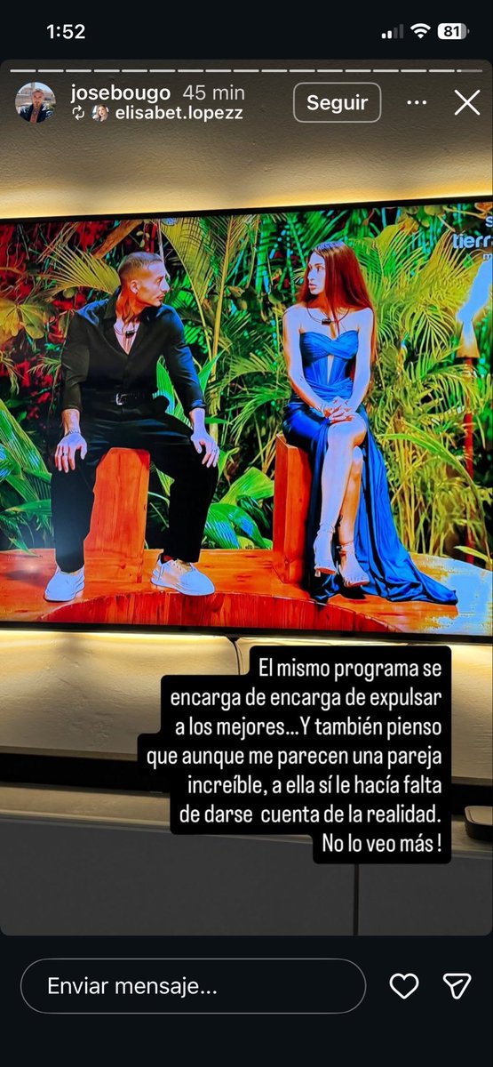 Nos deja claro que no están juntos, pero lo más fuerte es que él sigue escocido y culpa a ella de la expulsión💀💀 Si se ve de lejos lo narcisista y manipulador que eres hijo, quien va quererte en la tele!!

#LaIslaDeLasTentaciones4