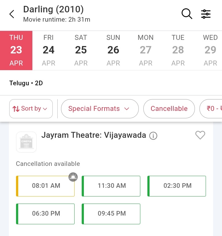 SShanthReddy's tweet image. Vijayawada - Jayram Theatre 
Regular Shows Bookings Opened Now 

#Darling4K #Prabhas #RebelWood