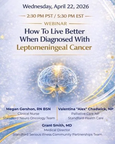 StanfordBrainTC's tweet photo. 📢 Exciting News!

Join Megan Gershon, a clinical nurse from the Stanford Neuro Oncology Team, for an insightful webinar on leptomeningeal cancer. 🧠✨

🗓 Date: April 22
🕝Time: 2:30 PM PST

Don't miss out—register here: https://t.co/E5DFBqBeUv https://t.co/DB2sXnafvi