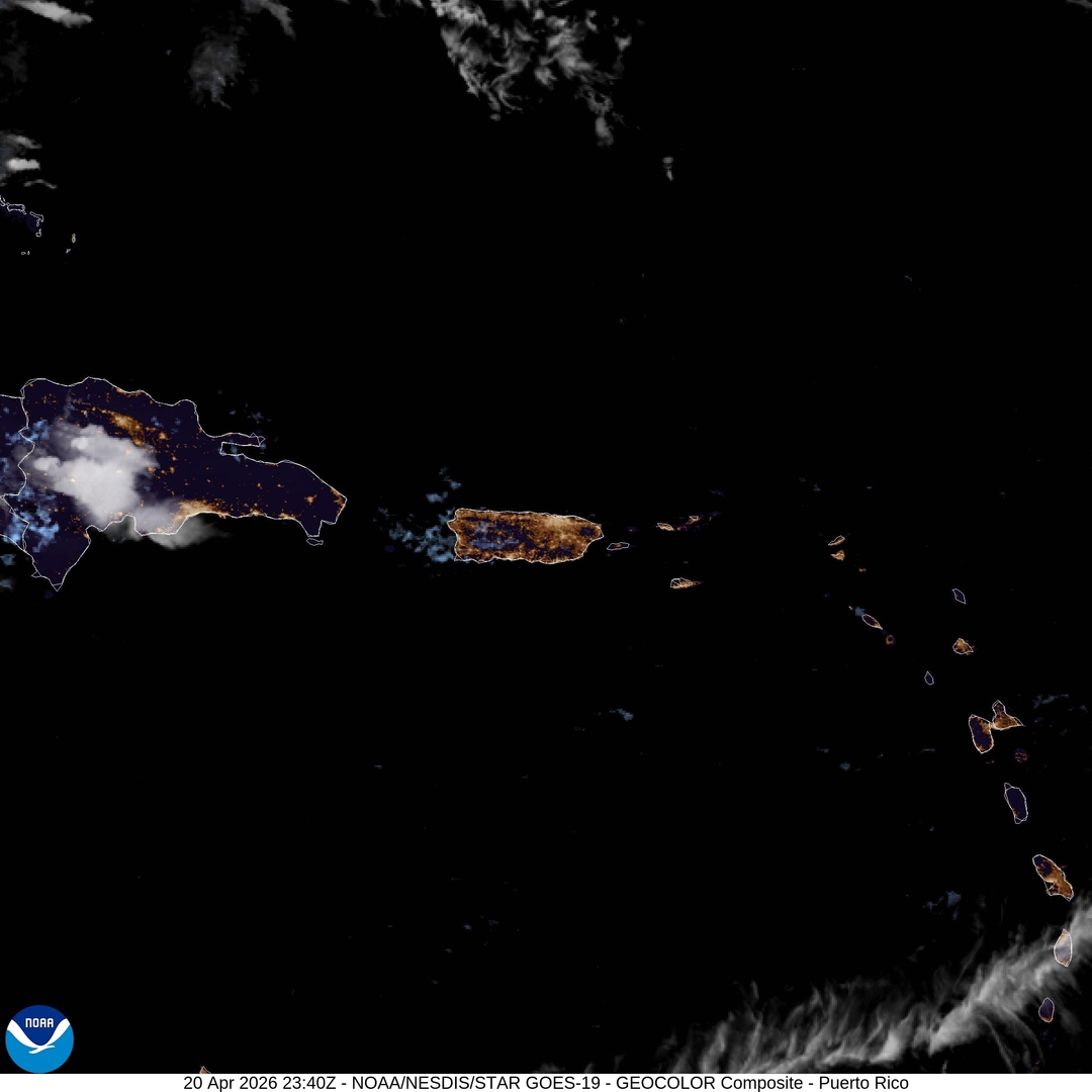 VegaBajaWx's tweet image. Imagen de satélite April 20, 2026 at 08:00PM #PuertoRico #weather