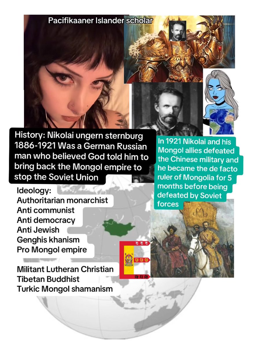 pacifikaaner's tweet image. Nikolai ungern sternburg, the German Russian man who tried to bring back the Mongol empire #history #geography #map #maps #mapper #mapping #cartography #fact #facts #interestingfacts #interesting #fyp #meme #memes #dankmemes #dailymemes