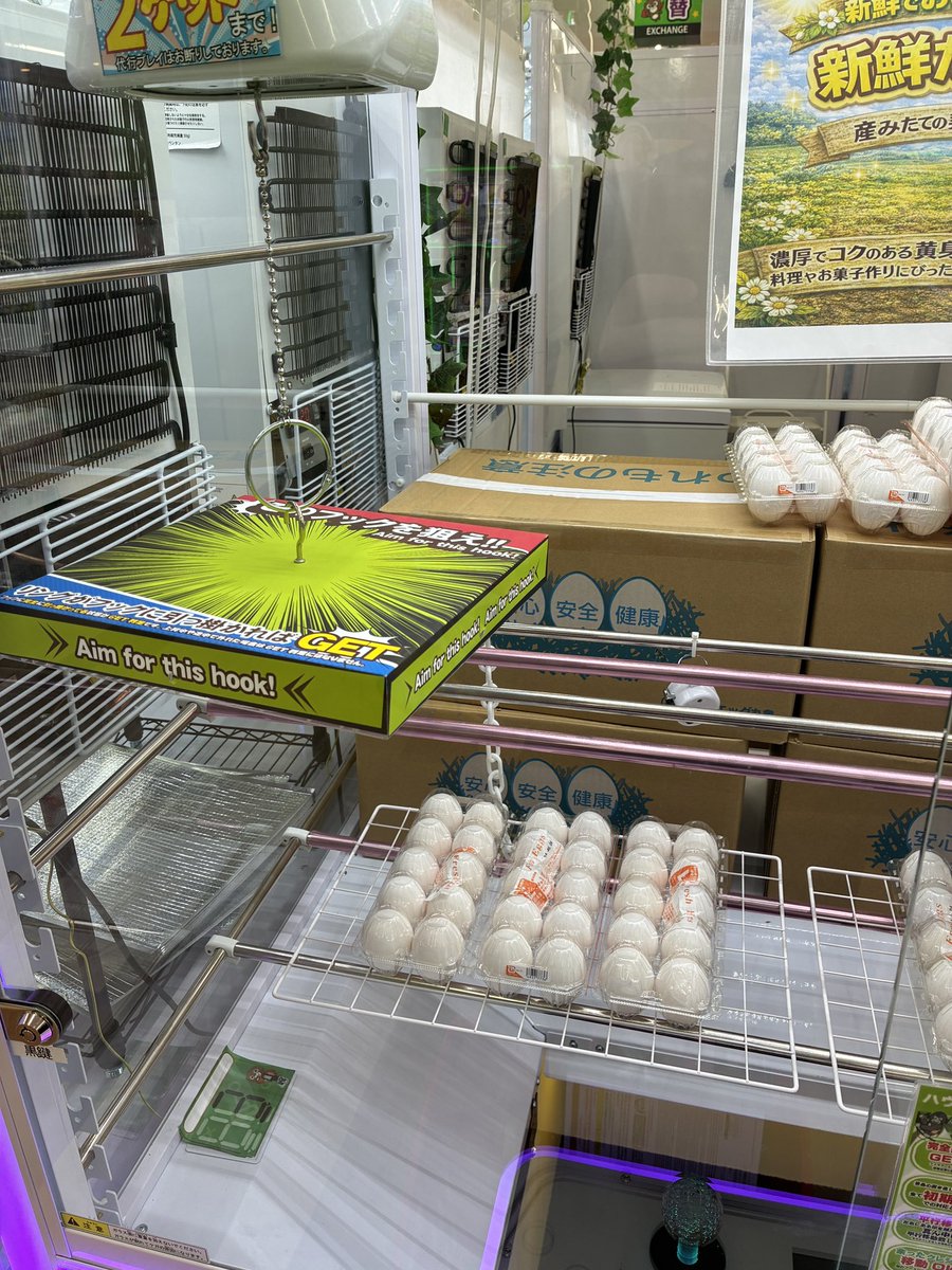 フック設定🪝楽しすぎ😆白たまごと赤たまご個限分取ってしまった…
たまご120個どうすれば〜😭💦笑