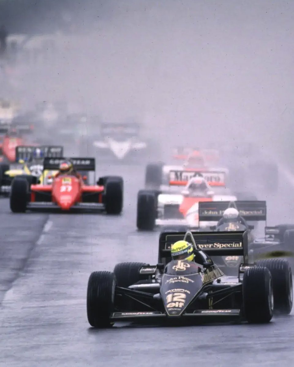 F1History1950's tweet image. 1985: Senna's first-ever F1 win 

#OnThisDay 21st April, Ayrton Senna secured his maiden Formula One victory in dominant fashion at the 1985 Portuguese Grand Prix, marking the start of what would become a legendary career. The weekend began with another milestone, as Senna