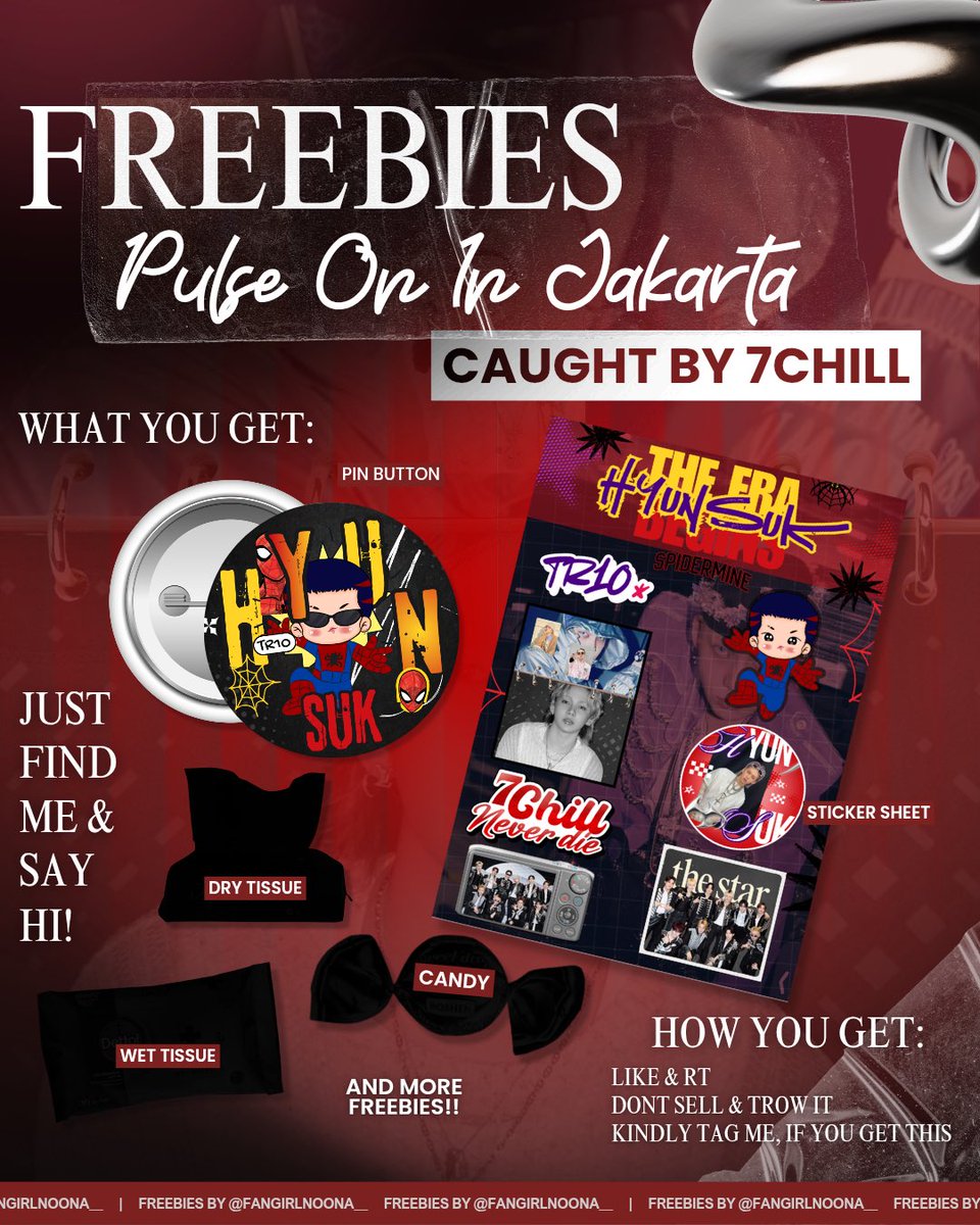 TREASURE PULSE ON IN JAKARTA
Freebies by <a href="/fangirlnoona__/">Miss M</a>

📆 25–26 April 2026
📍 Indonesia Arena, GBK

★ Like &amp; RT are appreciated
☆ Limited qty per day
★ Please don’t sell or throw it away
☆ Kindly tag me if you get these freebies

#TREASURE #트레저
#PULSE_ON_IN_JAKARTA