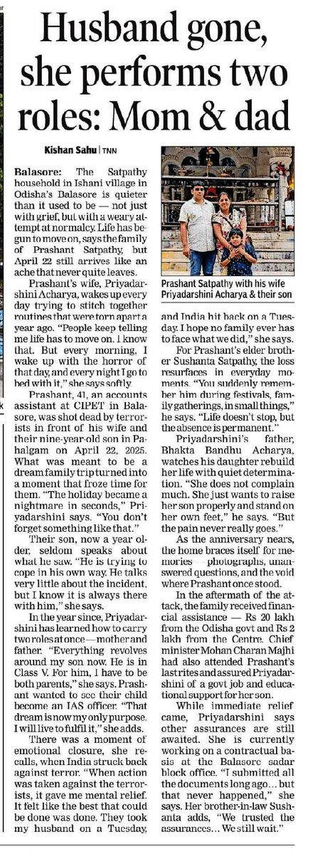 kishansahu's tweet image. Times of India (Delhi Edition) on 21st April 2026 #Odisha #balasore