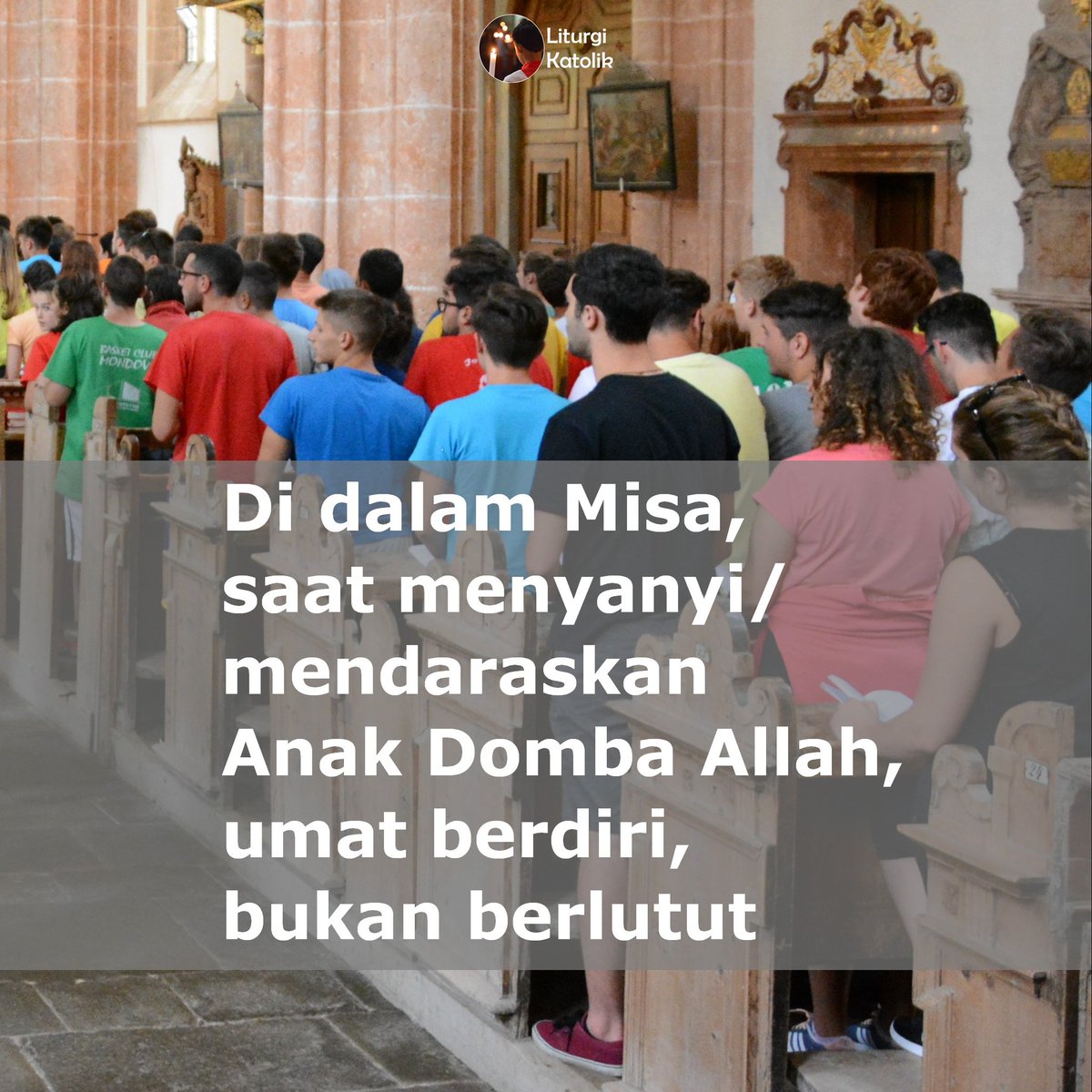 Liturgi_Katolik's tweet image. Di dalam Misa, umat menyanyikan/mendaraskan Anak Domba Allah sambil berdiri, bukan berlutut.

#katolik #liturgikatolik