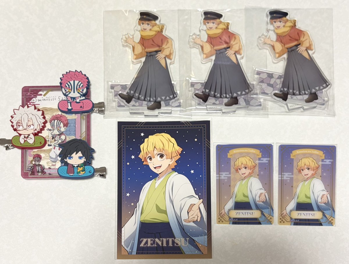 miniiiiii522's tweet photo. 鬼滅の刃 AGF ufotable ジャンフェス アニプレックス 譲渡 買取

譲: 善逸 アクスタ/箔押しクリアカード/ポストカード
求: 定価＋送料

3点〜まとめての方は送料負担いたします。
ご縁がございましたらお気軽にお声掛け下さい🙇‍♀️ https://t.co/7QR1rkPebj