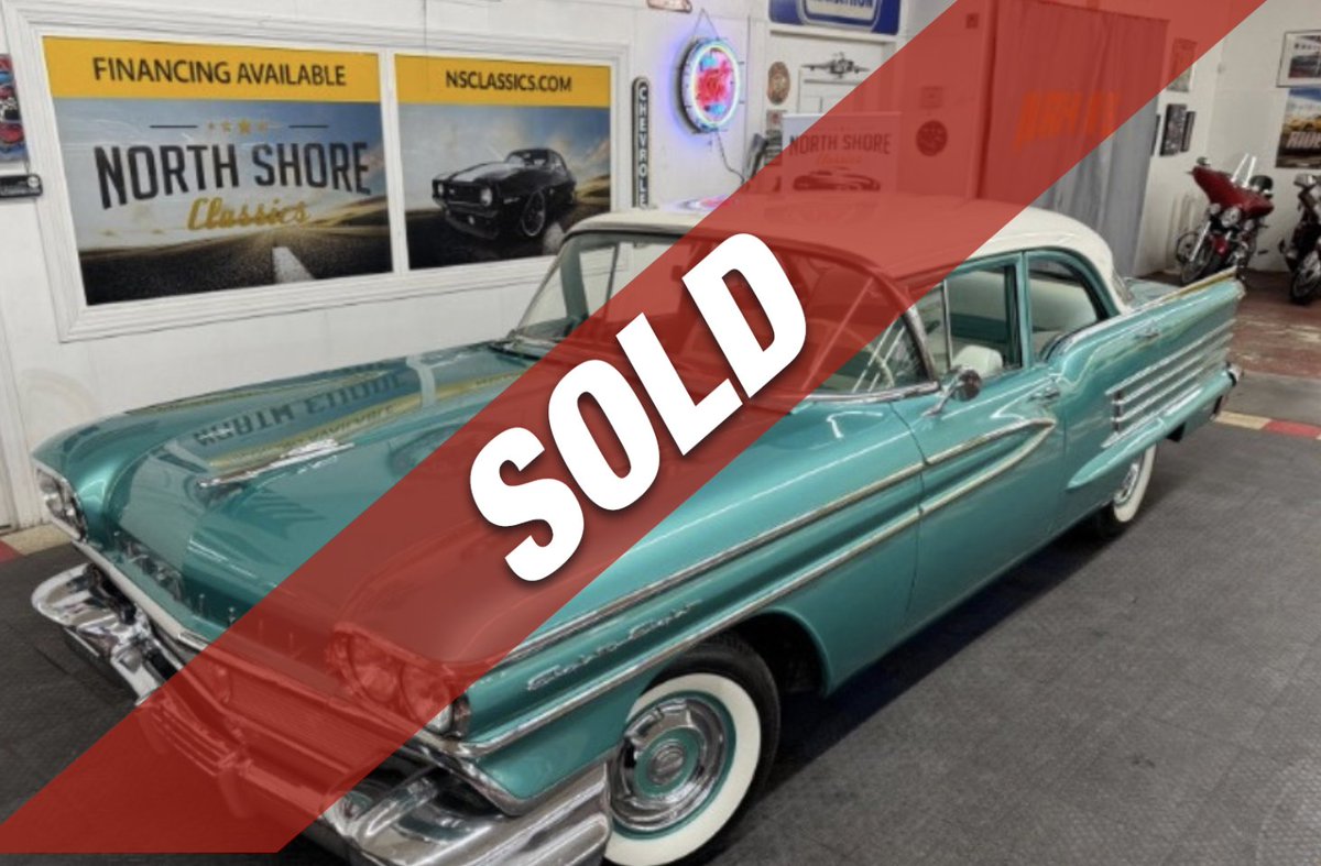 NSCC149's tweet image. 1958 Oldsmobile Eighty Eight - 4 DOOR SEDAN - GREAT CRUISIN CLASSIC - SOLD

Way to go Jerry!

North Shore Classics
149 N Seymour Ave
Mundelein IL 60060
847-393-7887
NSClassics.com

#forsale #salepending #sold
#classiccars #oldsmobile #olds #olds88 #oldseightyeight