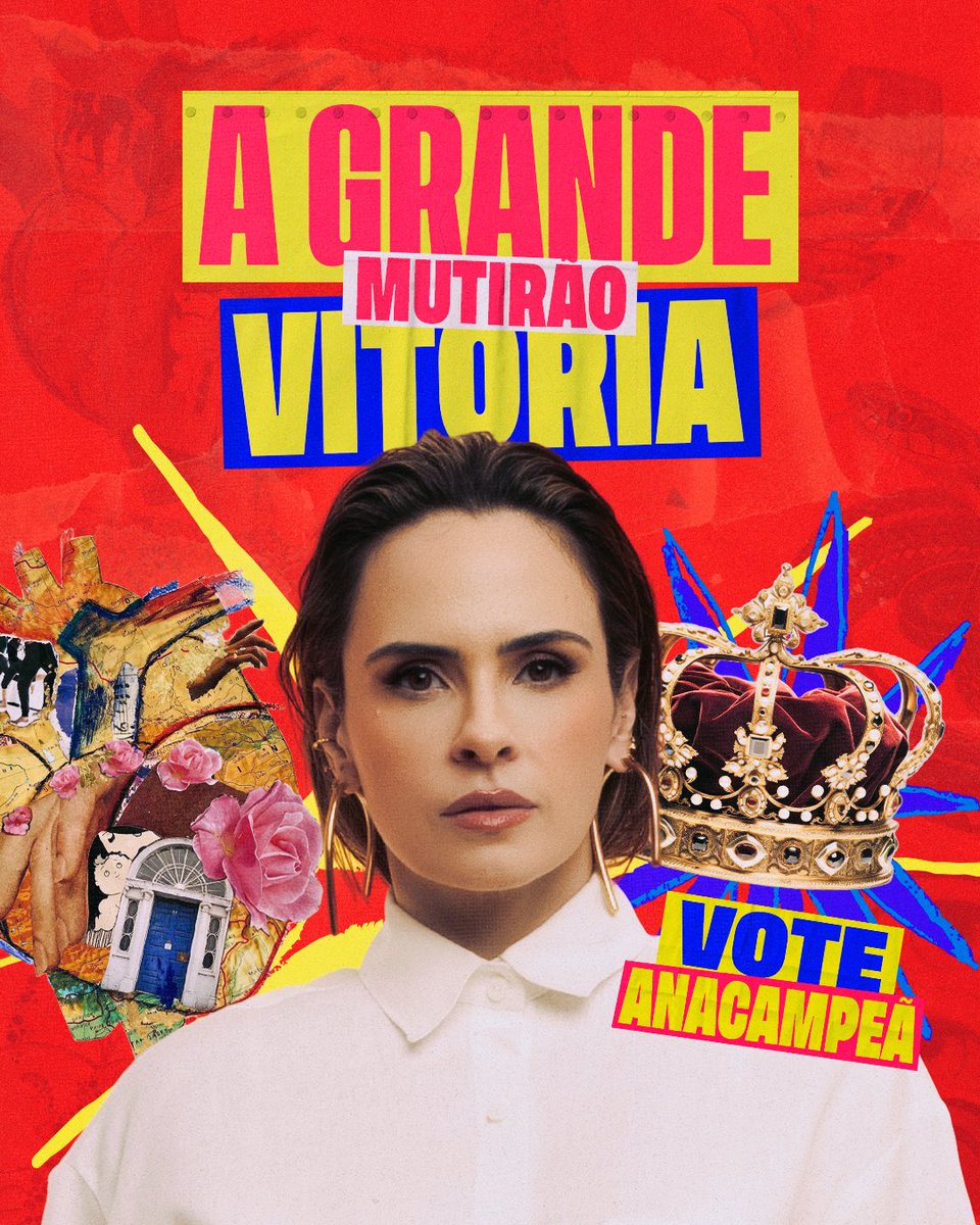👑 MUTIRÃO A GRANDE VITÓRIA INICIADO! 👑

🗳️ A CADA 10 VOTOS DE TORCIDA, COMENTE UM EMOJI AQUI.

🎯 META: 4 MIL REPLIES. 

👸🏼 O VOTO É PARA VENCER, VOTE NA ANA PAULA! 

⏰ Encerra às 03h00!

🔗: gshow.globo.com/realities/bbb/

#AnaCampeã #BBB26