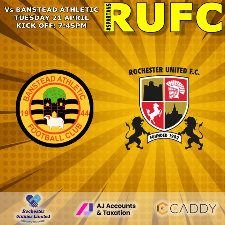 Rochesterutdfc's tweet image. ⚽ MATCHDAY ⚽

We head to Banstead this evening...

🆚 @Banstead_fc
🗓️ 21/4/26
🏆 @SCEFLeague Division 1
⏰ KO 7:45pm
📍 Merland Rise, Tadworth, KT20 5JG

🔴⚫ #Spartans