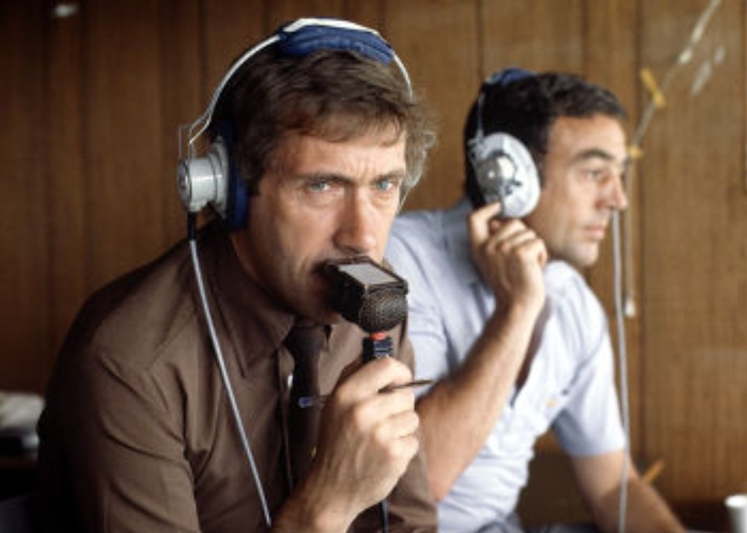 footballmemorys's tweet image. Martin Tyler on Commentary duty with help from Ian St John

#ITVFootball #Presenters #Commentators #Pundits