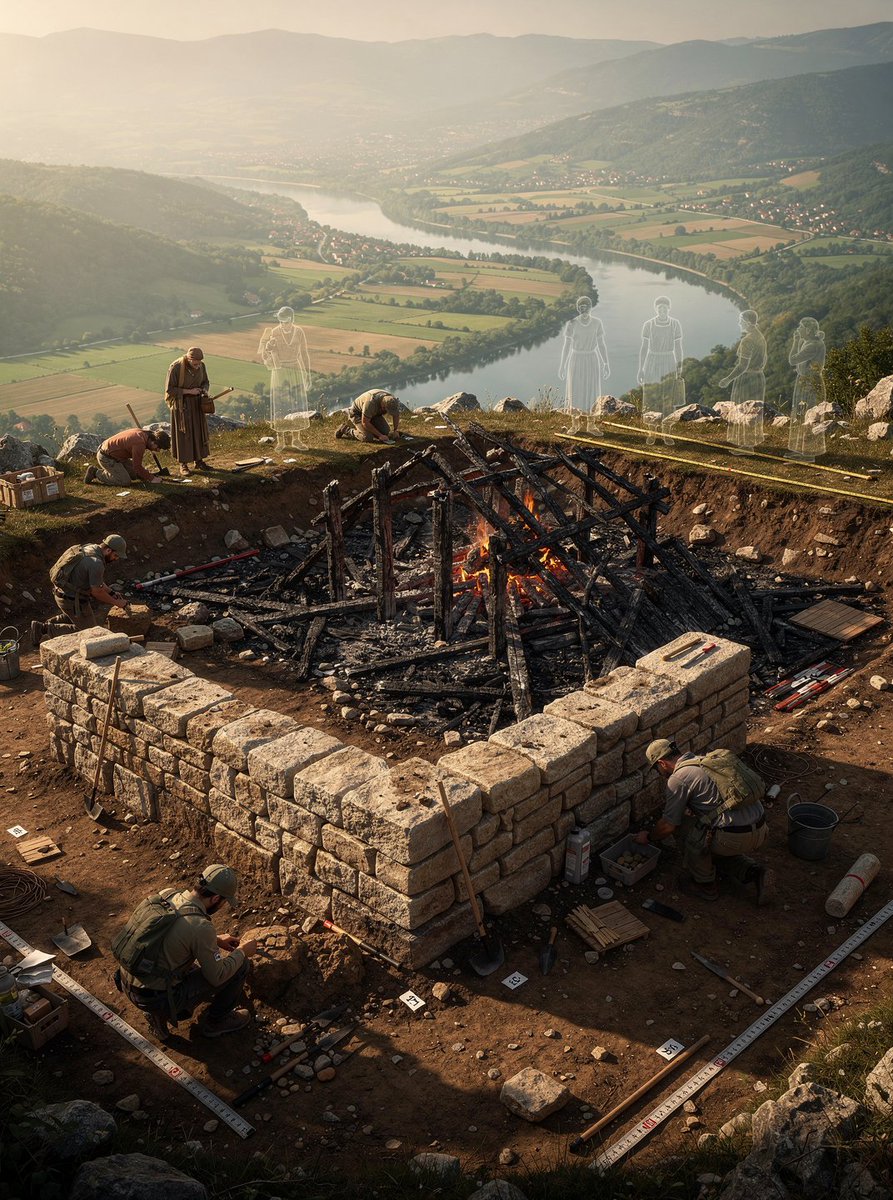 GlennFlores2's tweet image. Bronze Age sanctuary in Bosnia with a wall built to deliberately seal a burned past.

3,000 years later, we’re still trying to understand why.

Human stories of ritual, memory, and transformation never get old.
Source: arkeonews.net (April 21, 2026)
#BronzeAge