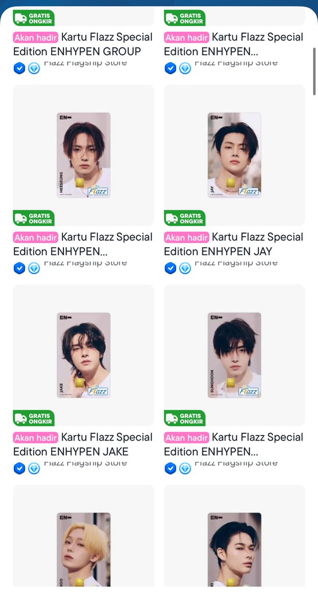 YU5ION's tweet photo. open jastip jasa co bca flazz enhypen !! 
semua available kecuali heewon🤓

💸 fee 10k (free packing, co shopee)
💳 payment shopeepay only! gak dapet di refund https://t.co/5fSQqQZAvg