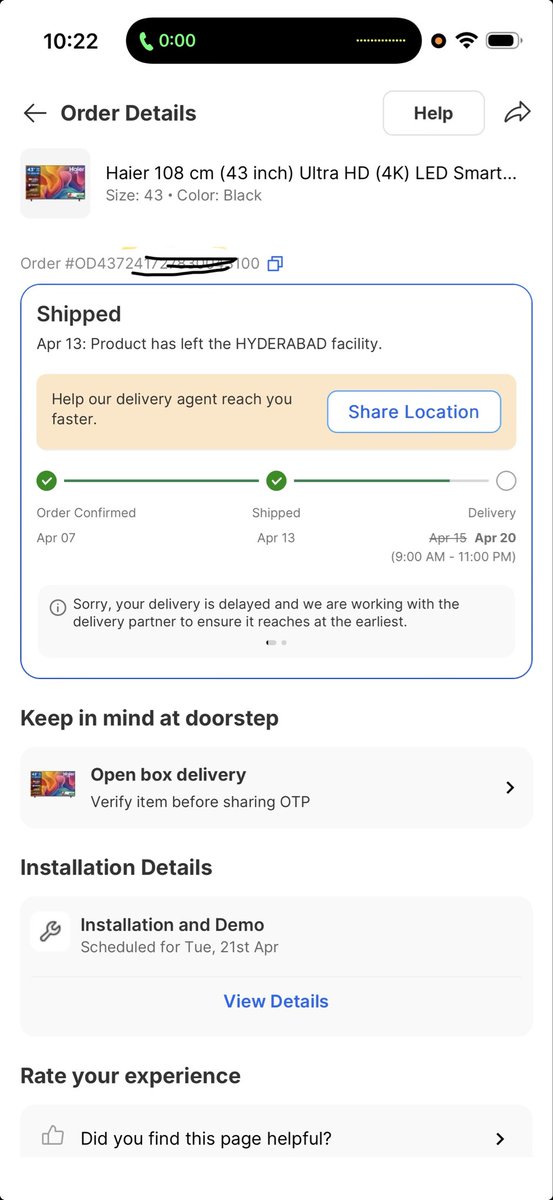 VidyaPammi's tweet image. Dear @Flipkart @flipkartsupport 

Item was suppose to deliver on 15th is postponed to 20th still shows item left from Hyderabad on 13th if the product is shipped 100 kms daily it would have reached 2 days back

Looks you lost #container

#flipkart