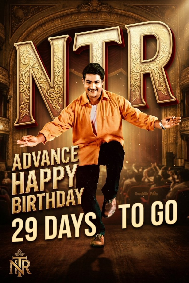 NTRStream's tweet photo. 29 DAYS ⏳
Mass festival loading 🔥
Advance Happy Birthday to Our Demi God @tarak9999 Anna

#ManofMassesNTR #NTRStream https://t.co/rEdAUzG584