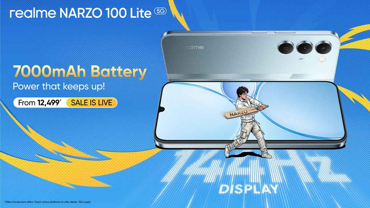 realme narzo India tweet media