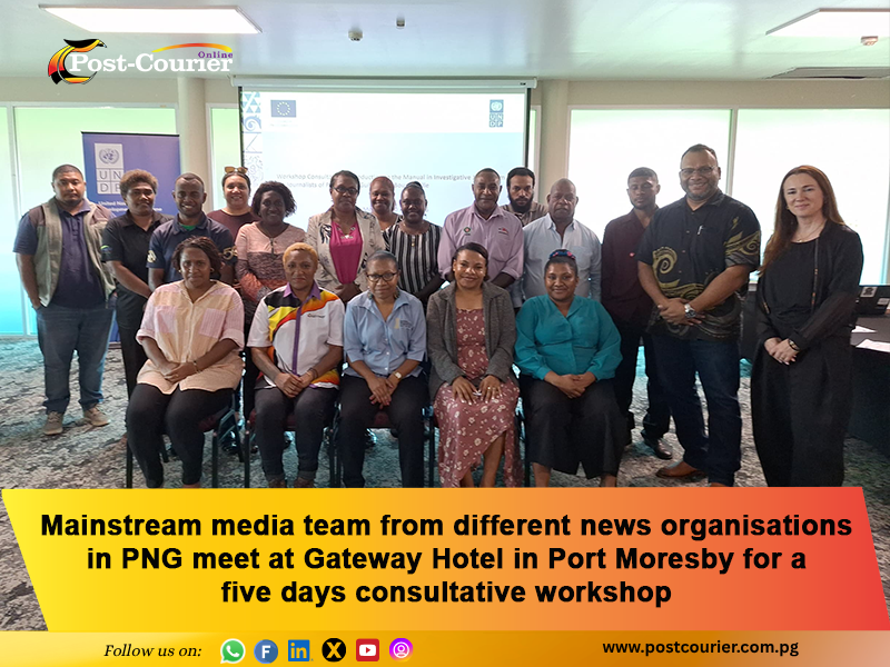 postcourierlive's tweet image. #TOP: Mainstream media personnel from different media organisations in Papua New Guinea (PNG) and Bougainville gathered in Port Moresby yesterday for a consultative workshop on the draft manual on investigative journalism.

Read full article here: ( postcourier.com.pg/png-media-cons… )