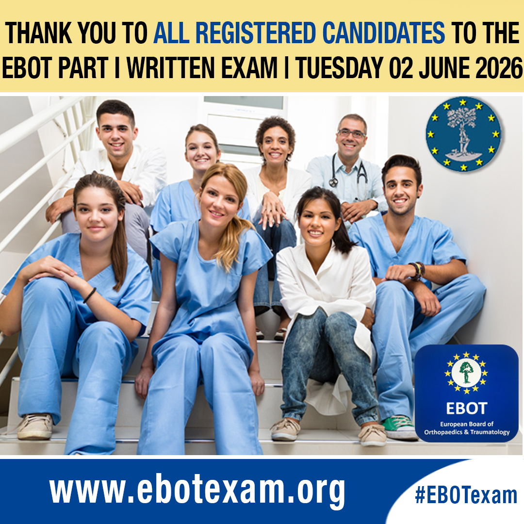 EFORTnet's tweet photo. Registration is now CLOSED for the #EBOTexam Part I – #WrittenExam
📚Time to shift into study mode 🔹 #UpperLowerLimb 🔹 #Spine 🔹 #Paediatrics 🔹 #Basic Science
➡️ #EBOT2026 Written Exam Tuesday 02JUN
🔗 https://t.co/wa3UumeDTt
#Orthopaedics #Traumatology #MedicalExcellence https://t.co/A6ViMRutnk