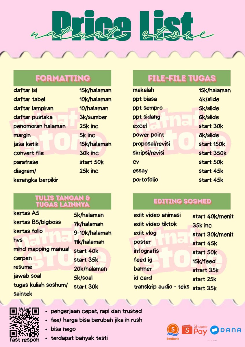 natt | joki tulis and all spess tugas kuliah tweet media