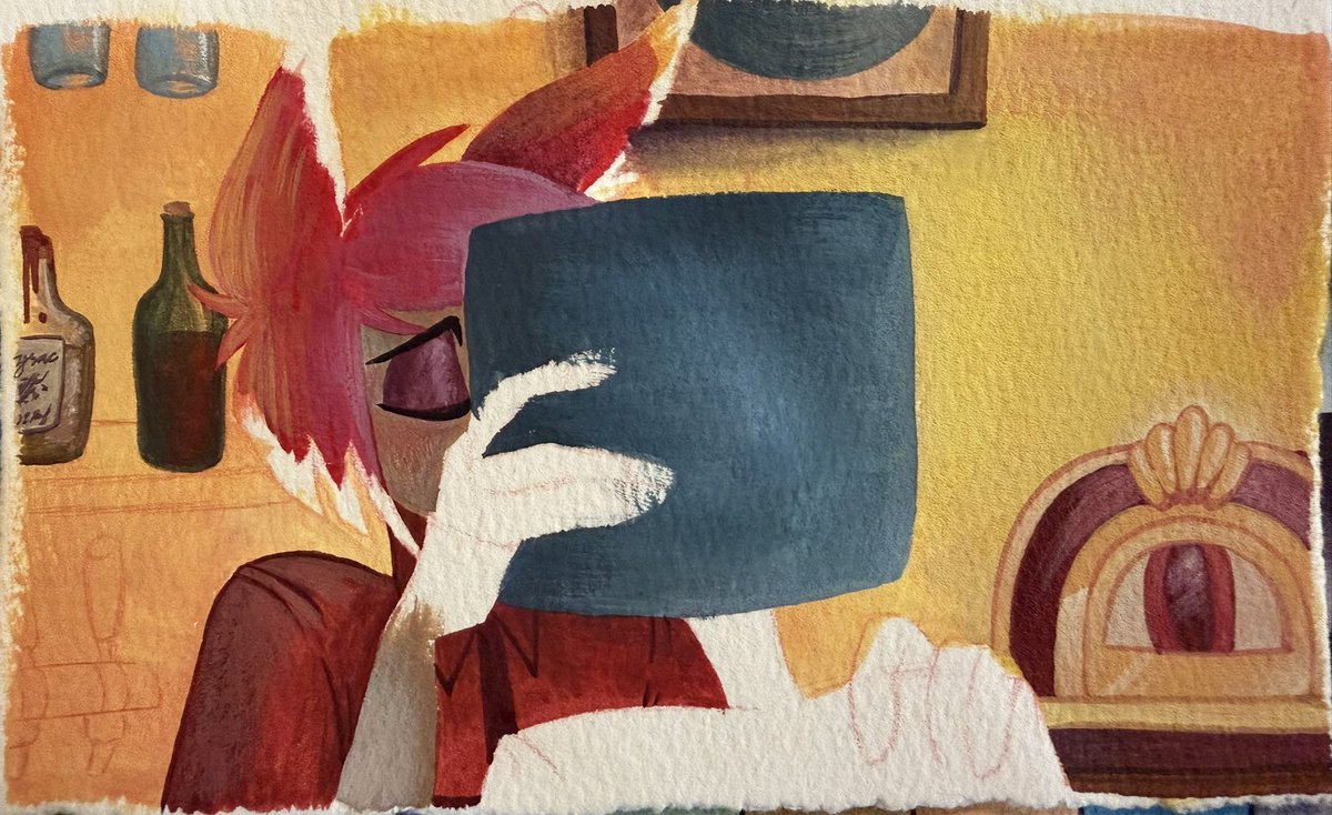 Pfft. I think this is my first time drawing them kissing. Which is hilarious, considering I’ve animated them getting x-rated a few times💀