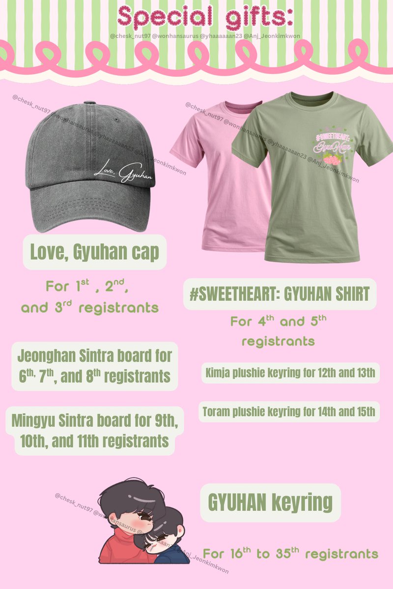 Anj_Jeonkimkwon's tweet image. 💚🍓 #SweetHeart: A Berry Sweet Matcha Vibe with GyuHan 🍓💚

📍QCUP Philippines, QC
⏰ 1pm to 4pm
📆 June 21, 2026

Registration form will be available on 04/25 at 8pm

#ABerryMatchawithGYUHAN #GYUHAN #GyuhanCSE

Co-organizers: @chesk_nut97 @wonhansaurus @yhaaaaaan23