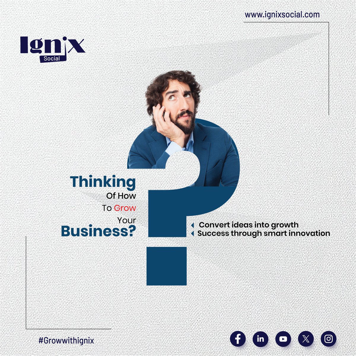 ignixsocial's tweet image. Every business hits this point: what’s next?
Growth isn’t about working harder—it’s about working smarter.
At Ignix Social, we turn ideas into predictable results.
Let’s make your growth real. 🚀
#GrowWithIgnix #MarketingStrategy #BusinessSuccess