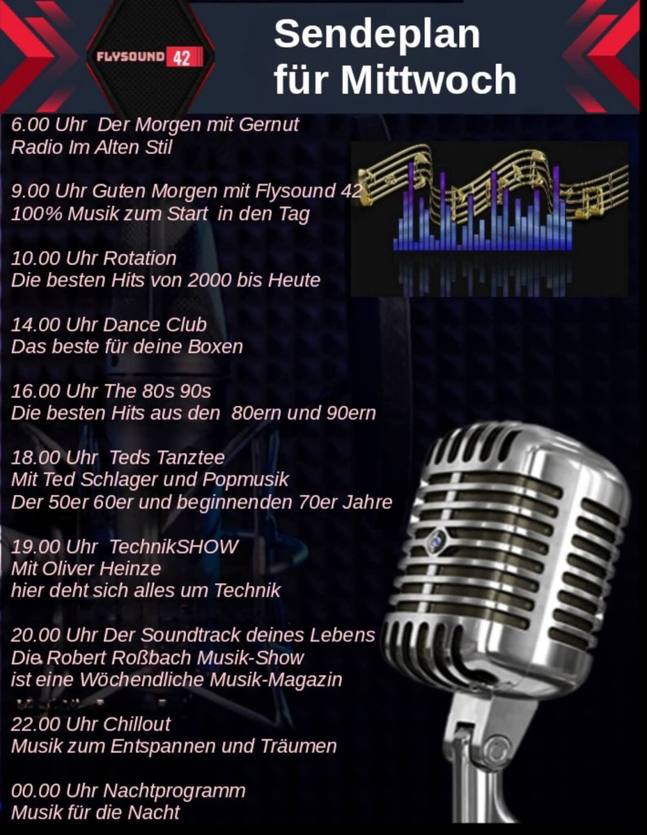 FlysoundRadio's tweet image. Flysound 42
Sendeplan 20.04 bis 23.04 2026
                                     
laut.fm/flysound-42
radio.de/s/lautfm-flyso…

#radio #webradio #dance #schlager #80s #internetradio
#90s #charts #techno  #hardstyle 
#80sHits #90shits  #70shits
#neuedeurschewelle  #70s #ndw