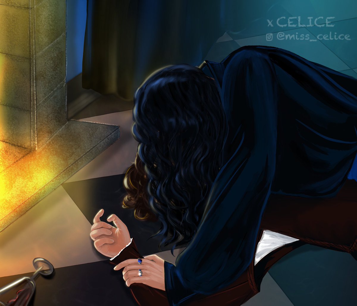 Мы все знаем, чем должна была закончиться та сцена)

Единственный арт, на который меня вдохновил сериал, собственно, рисовала в августе.

Дика я все же изобразила по-своему) как и его одежду - на встречи он вроде одевался в свои родовые цвета...

Такая вот фантазия на тему вышла)