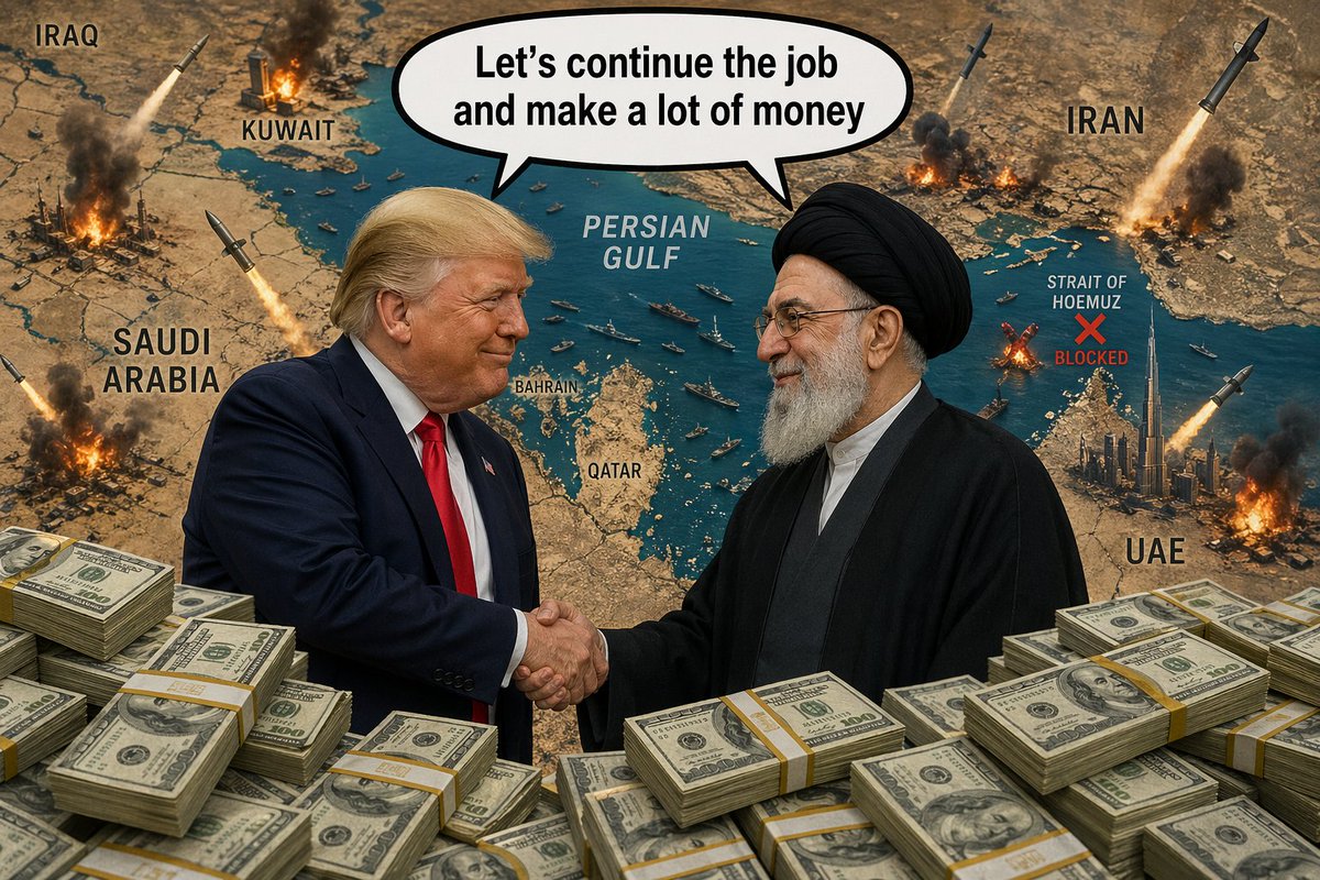 DrLeo_Martini's tweet image. Result of the negotiations today or tomorrow.
 #IranWar‌ is about money. #Iran war is about a new world order. Iran #War is not about what you hear or see