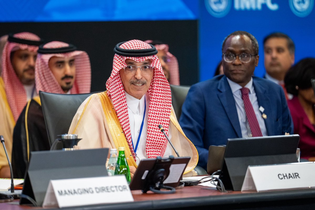 alekhbariyaEN's tweet image. #SaudiArabia concludes #IMF–World Bank meetings after leading adoption of key IMF governance reforms

#AlEkhbariyaEN